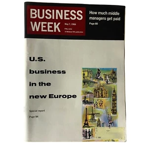 Business Week Magazine May 7 1966 U.S. Business in the New Europe VG - Picture 1 of 3