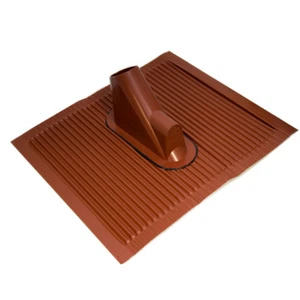 Dachabdeckung mit Kabeleinführung Alu-Dachziegel Rot 45x40cm für Mast 38-60mm - Bild 1 von 1