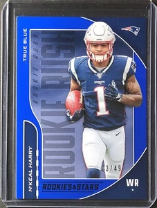 Rookies and Stars Rookie Rush True Blue 2019/49 SP N'Keal Harry Patriots Bears - Imagen 1 de 3
