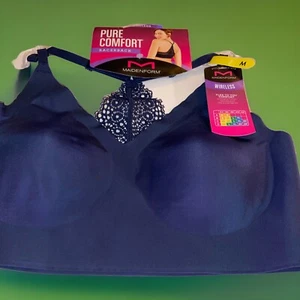 NEW! Maidenform Blue Wireless Racerback Bra /MSRP $40/ Size MEDIUM - Picture 1 of 6