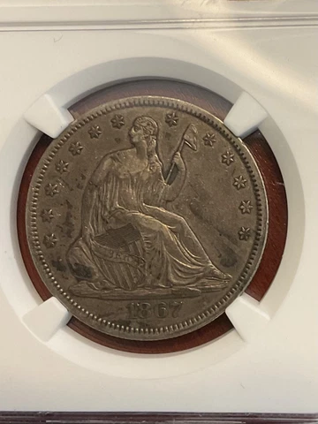 NGC XF45 1867 P SEATED HALF DOLLAR EXTREMELY TOUGH DATE Cover
