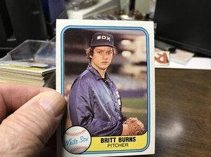 1981 FLEER BASEBALL CARD CHICAGO WHITE SOX #342 BRITT BURNS FROM VENDING