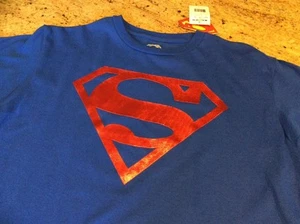 Shirt Superman shirt NWT boys XL red foil, blue NEW Shirt Back to School - Picture 1 of 6