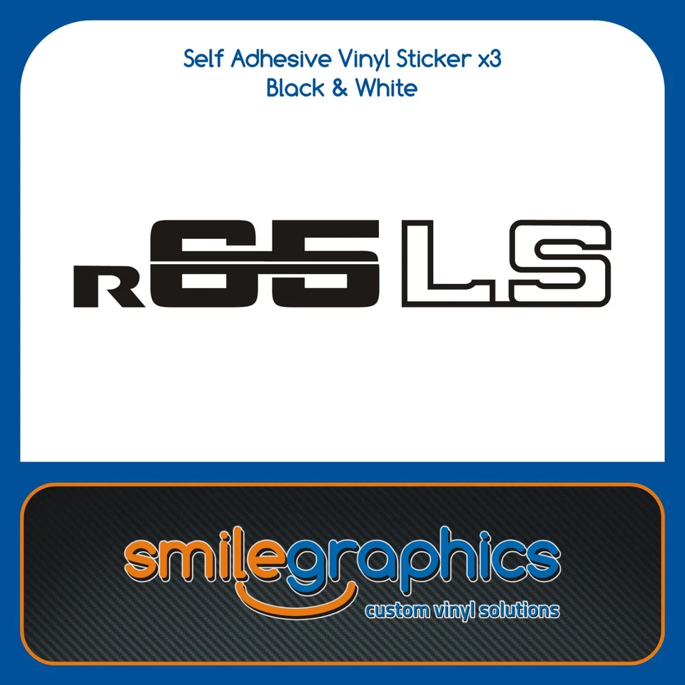 Pegatina panel lateral tapa batería BMW R65LS negro blanco Foto 1 de 1