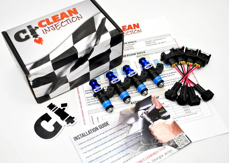 Honda Civic Acura RSX K20 K24 R18 K20z1 K20z3 650cc Siemens Deka Fuel Injectors - Image 1 of 2