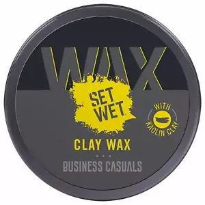 Set Wet Styling Hair Clay Wax 60g, Strong Hold, Ultra Matte Finish, With Kaolin  - Picture 1 of 6