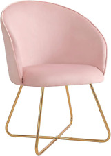 Accent Velvet Vanity Chair Modern Comfy Lounge Upholstered Barrel Chair for Livi