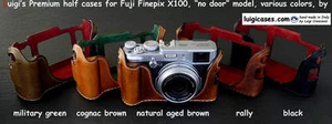 LUIGI PREMIUM CASE,to FUJI X100,X100s+STRAP+NATURAL AGED BROWN+SHIPPING,REDUCED - Picture 1 of 8