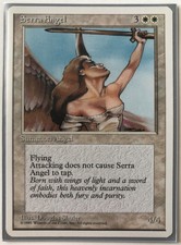 MTG Serra Angel 4th Edition never played mint card in MTG protective sleeve