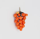 Elegant antique gold filled and coral grape wine berries brooch pin