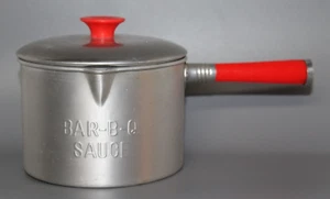 Vintage Bar-B-Q Sauce Pan with Red Plastic Handle and Knob Japan - Picture 1 of 5