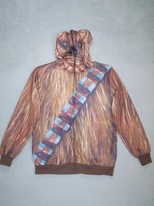 Chewbacca Hoodie Youth Extra Large Brown Star Wars See Through Hood Unisex - Picture 1 of 14