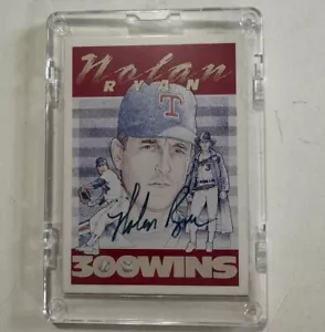 Nolan Ryan Signed Autographed 300 Win Card Plus All Star Heroes Baseball Card - Picture 1 of 6