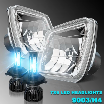 PARA Chevrolet K1500 K2500 K3500 1988-99 Pickup 5x7" 7x6" Faro LED ALTO/Lo DRL Foto 1 de 4