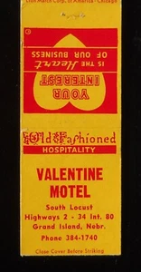 1960er Jahre Valentine Motel altmodische Gastfreundschaft South Locust Grand Island NE MB - Bild 1 von 2
