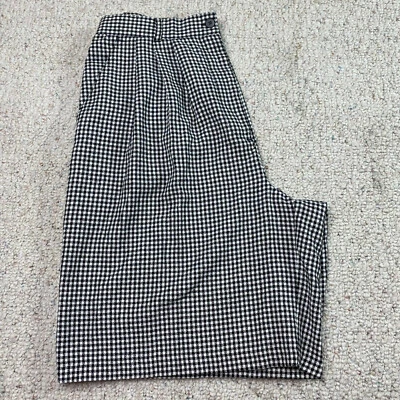 Karen Scott Womens Shorts sz 12 Black White Checked High Rise Lightweight Belted - Image 1 of 4