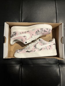 nike air force 1 floral black