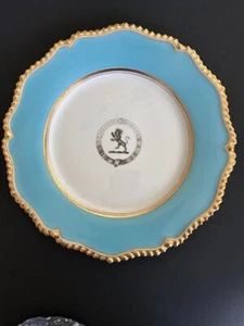 Flight Barr & Barr Worcester Armorial Porcelain Dinner Plate Lion Blue 1815-30 - Picture 1 of 12