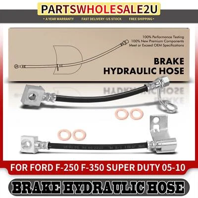 Manguera hidráulica de freno exterior trasero 2 piezas para Ford F-250 F-350 Super Duty 2005-2010 Foto 1 de 4