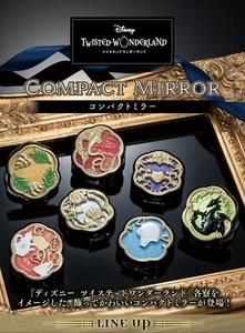 Disney Twisted Wonderland Compact Mirror All 7 Types Set Gacha Complete rare - Picture 1 of 11