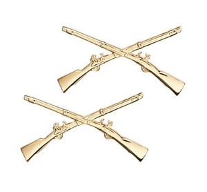 Oficial del Ejército de los Estados Unidos Rama Insignia Pin Collar Infantería Brite Nuevo (Par) - Imagen 1 de 1