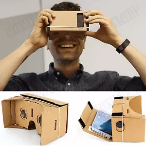 3D Google Cardboard Glasses VR Virtual Reality for mobile phone Headset - Picture 1 of 7