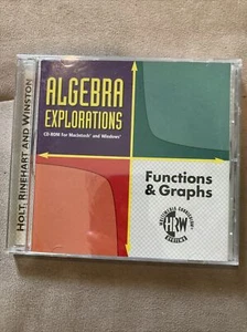Algebra Explorations Functions & Graphs CD-Rom New Student Education - Picture 1 of 3