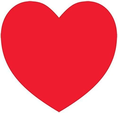 Red Heart Valentine's Day Holiday Theme Party Wall Decoration 8" Paper Cutout - Image 1 of 1