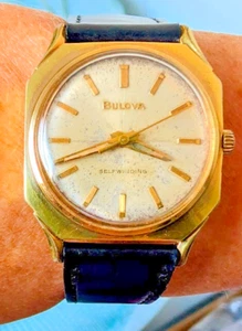 Gents 1967 Swiss 10k RG Bulova Self Winding 11 ALAC Watch Working - Picture 1 of 9
