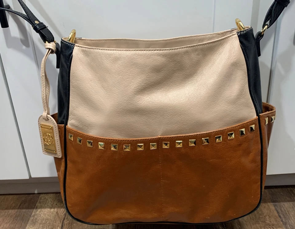 BOLSO DE HOMBRO CARLISLE CUERO MARRÓN CIERRE CORREA 10 BOLSILLOS 18X13X6 Foto 1 de 4