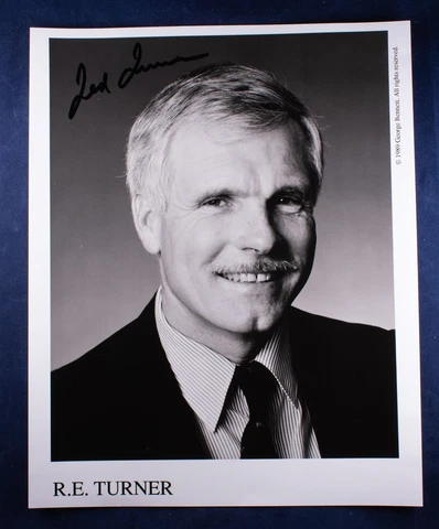 Ted Turner 8x10 Autographed Photo American Entrepreneur Cover