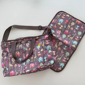 Bolso de mano Le Sport Sac grande 20 X 13 con estampado animal bolsa de pañales de fin de semana con almohadilla - Imagen 1 de 8
