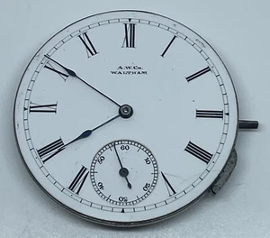 AWC CO WALTHAM POCKET WATCH MOVEMENT 13 Jewels 1881 8s Runs - Picture 1 of 19