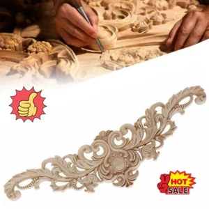 Lot Wood Carved Corner Onlay Applique Unpainted Frame Decals Home Furniture Nice - Picture 1 of 11