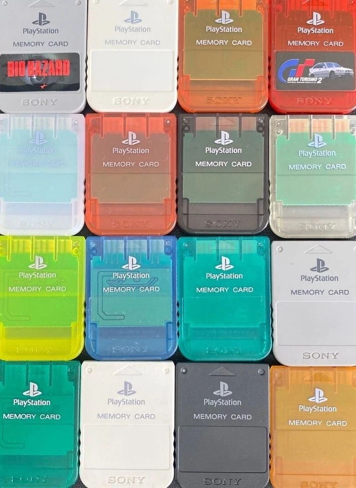 CHEAPEST Sony PS1 Memory Card - PlayStation PS1 PS2 - Multiple Colours - Image 1 of 1