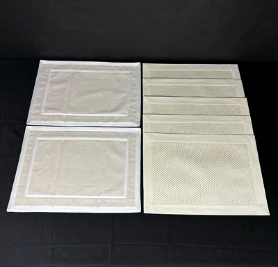 Linens 'n Things Ambrosia Placemat Mat Parchment Set Crate & Barrel Windsor Lot - Image 1 of 4