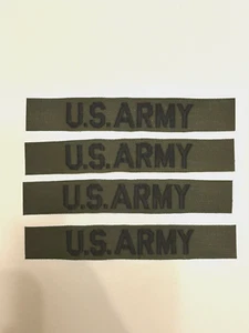 4 x US Army Name Tape Strip USGI Embroidered Nametape - Picture 1 of 3