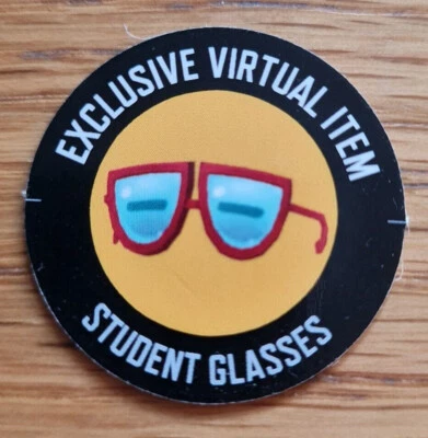Roblox STUDENT GLASSES exclusive virtual CODE - IMMEDIATE delivery