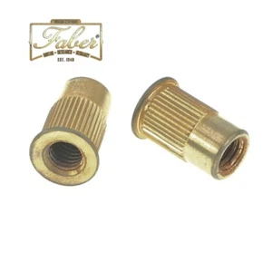 Faber TPI-B-MGA 8mm Tailpiece Inserts Bushings Steel Gold Aged 3081-3 - Picture 1 of 1