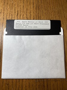 Vintage Apple IIe IIc Software Apple Writer Word Processor 5.25” Floppy Disk
