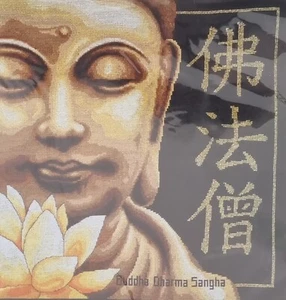 Country Threads BUDDHA Counted Cross Stitch Kit Buddha Oharma Sangha - Picture 1 of 3