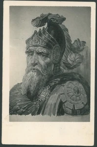 Algirdas the Great vintage postcard Algirdas Didysis Lithuania - Picture 1 of 2