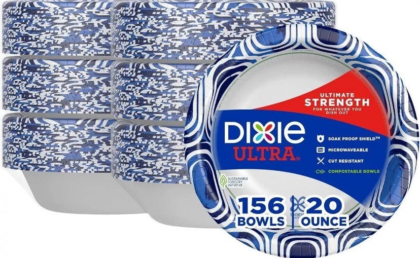Dixie Ultra 20oz Disposable Paper Bowls - 156 Count