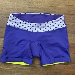 Lululemon  Purple  Yoga Biking Spin Shorts Women 10 - Picture 1 of 3