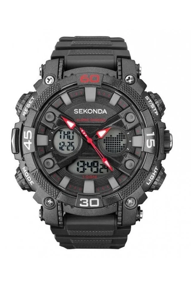 Sekonda Mens Dark Grey Strap Digital Watch Model 1036
