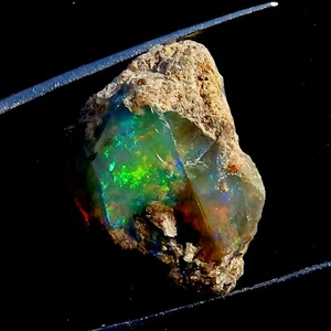 100 % natürlicher äthiopischer Opal grober ungeschliffener Opal Edelstein 16,25 kt 15 x 20 x 13 mm WY51 - Bild 1 von 7