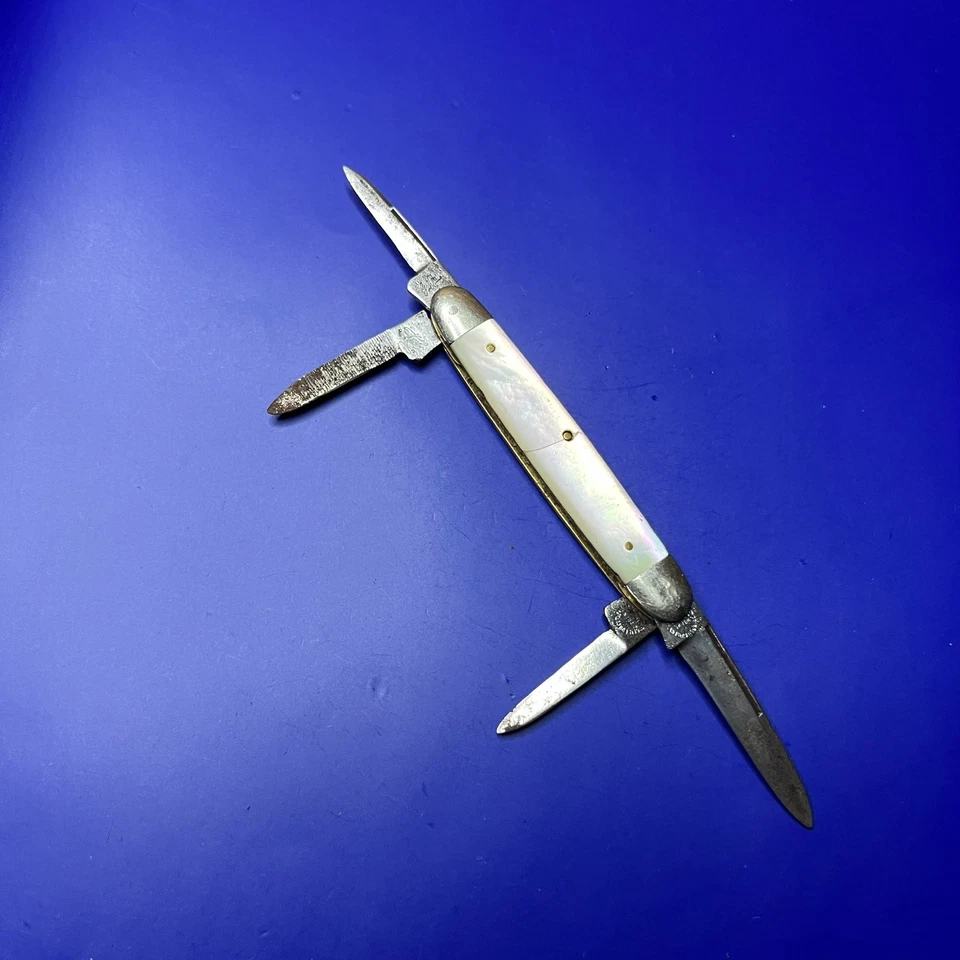 Vintage Griffon Cutlery Works, Small  4 Blade Congress MOP Pocket Knife Germany - Image 1 of 4