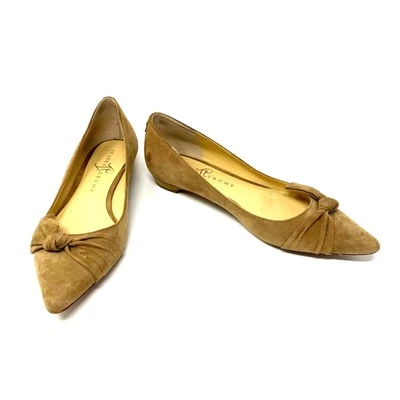 Ivanka Trump size 7 leather suede flats brown tan - Image 1 of 4