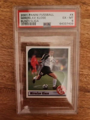 2001 Panini Fútbol Bundesliga Miroslav Klose Novato #X PSA 6 Foto 1 de 2