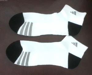 ADIDAS ONE SIZE ANKLE SOCKS with BLACK HEEL & TOE - Picture 1 of 3